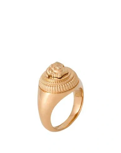 Versace Woman Ring Gold Size 9.5 Metal