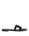 Versace Woman Sandals Black Size 6 Leather