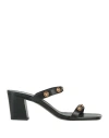 Versace Woman Sandals Black Size 8 Calfskin