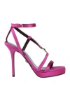 Versace 110mm Stiletto Heel Platform Sandals In Pink
