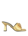 Versace 70 Medusa Mules In Metallic Leather In Gold