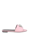 Versace Woman Sandals Light Pink Size 6 Calfskin