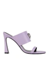 Versace Woman Sandals Light Purple Size 7 Calfskin