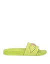 Versace Woman Sandals Acid Green Size 9 Calfskin In Green