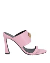 Versace Woman Sandals Pink Size 5 Calfskin In Pink
