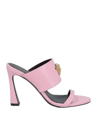 Versace Woman Sandals Pink Size 5 Calfskin