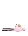 Versace Woman Sandals Pink Size 5 Calfskin