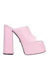 Versace Slip-on Platform Mules In Pink