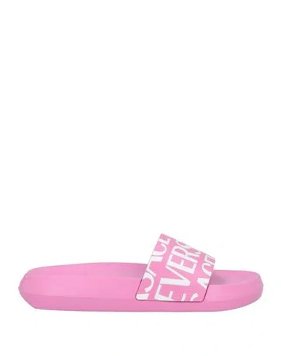 Versace Woman Sandals Pink Size 8 Calfskin
