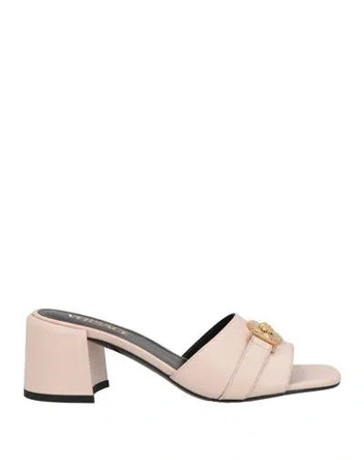 Versace Woman Sandals Pink Size 8 Leather
