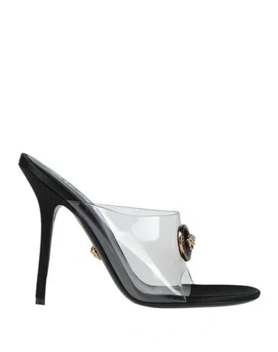VERSACE VERSACE WOMAN SANDALS TRANSPARENT SIZE 7 PVC - POLYVINYL CHLORIDE