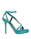 Versace Medusa '95 Satin Sandals In Blue