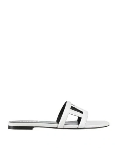 Versace Woman Sandals White Size 6.5 Leather