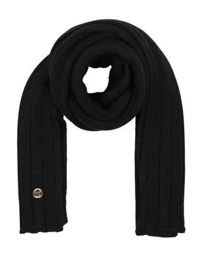 Versace Woman Scarf Black Size - Virgin Wool