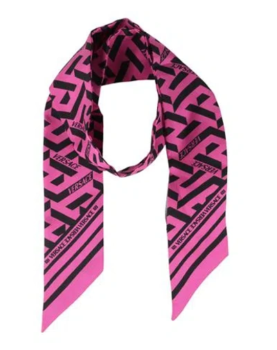 Versace Woman Scarf Fuchsia Size - Silk In Pink