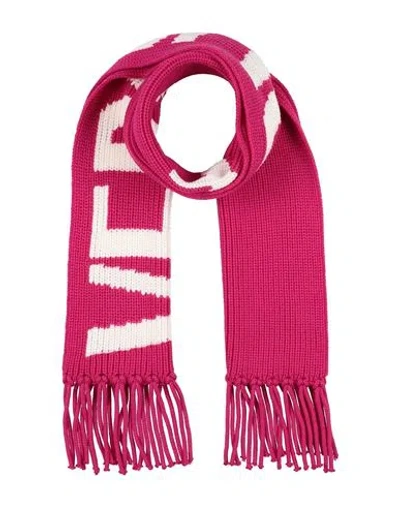 Versace Woman Scarf Fuchsia Size - Wool In Pink
