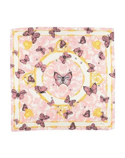 Versace Woman Scarf Ivory Size - Silk In Multi