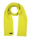 Versace Woman Scarf Lime Green Size - Virgin Wool, Calfskin In Green