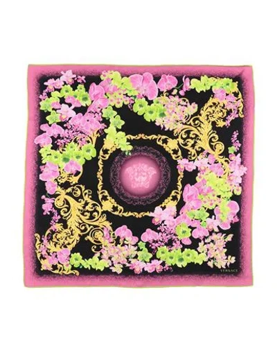 Versace Woman Scarf Lime Green Size - Silk In Multi