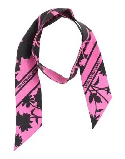 Versace Woman Scarf Magenta Size - Silk In Pink