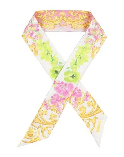 Versace Woman Scarf Pink Size - Silk In Multi