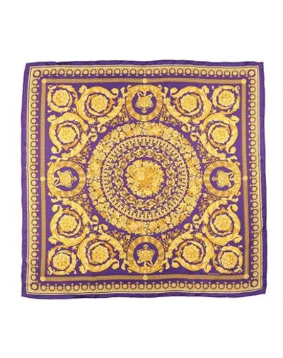 Versace Woman Scarf Purple Size - Silk