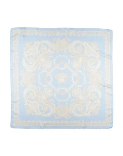 Versace Woman Scarf Sky Blue Size - Silk