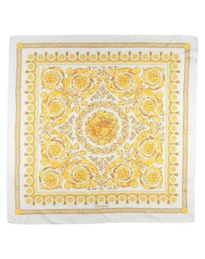 Versace Woman Scarf White Size - Silk