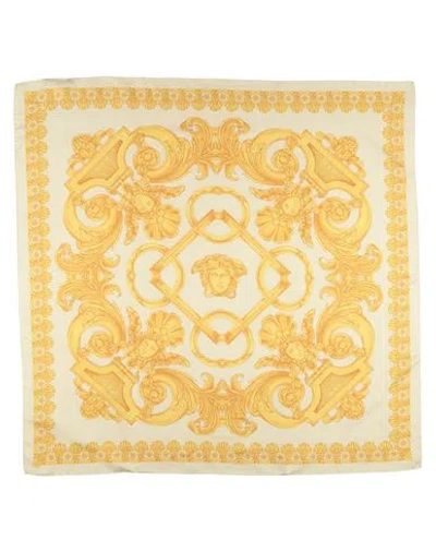 Versace Woman Scarf Yellow Size - Silk