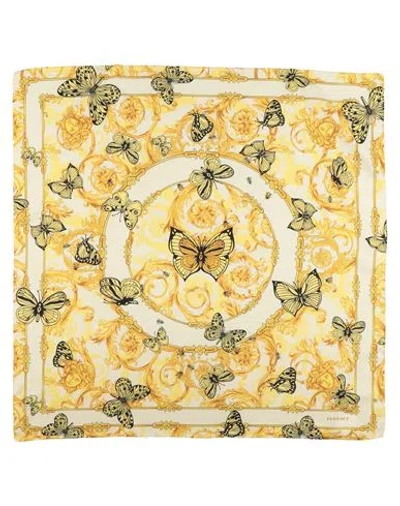Versace Woman Scarf Yellow Size - Silk