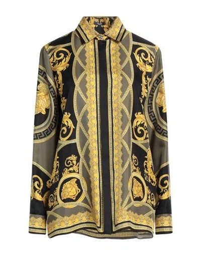 VERSACE VERSACE WOMAN SHIRT BLACK SIZE 8 SILK
