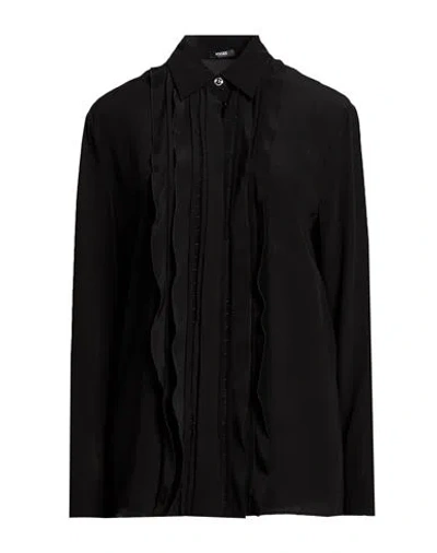 Versace Woman Shirt Black Size 10 Silk