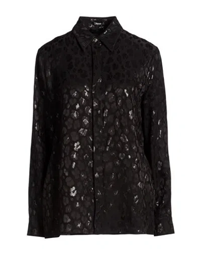 Versace Woman Shirt Black Size 4 Silk, Viscose, Polyamide