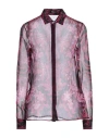 Versace Woman Shirt Fuchsia Size 8 Silk In Pink