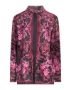 Versace Women's Floral Silk Shirt In Red