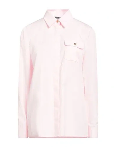 Versace Woman Shirt Light Pink Size 12 Cotton