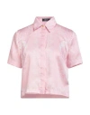 Versace Woman Shirt Pink Size 8 Polyester In Pink