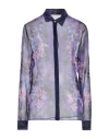 Versace Woman Shirt Purple Size 8 Silk