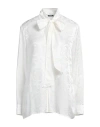 Versace Woman Shirt White Size 8 Viscose, Silk