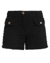 Versace Woman Shorts & Bermuda Shorts Black Size 6 Virgin Wool, Mohair Wool, Polyamide In Black