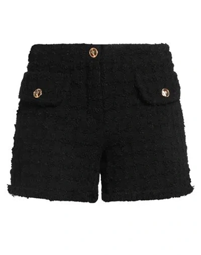 Versace Woman Shorts & Bermuda Shorts Black Size 6 Virgin Wool, Mohair Wool, Polyamide