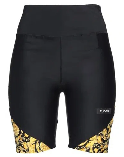 Versace Woman Shorts & Bermuda Shorts Black Size M Polyamide, Elastane