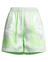 Versace Woman Shorts & Bermuda Shorts Lime Green Size 12 Polyester In Green