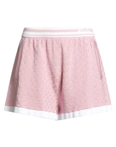 Versace Woman Shorts & Bermuda Shorts Pink Size 12 Cotton, Viscose