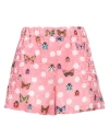 Versace Butterfly Polka Dot Elastic Waist Shorts In Pink