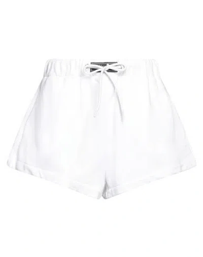 Versace Woman Shorts & Bermuda Shorts White Size 6 Cotton, Glass