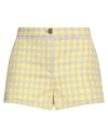 Versace Woman Shorts & Bermuda Shorts Yellow Size 8 Virgin Wool In Yellow