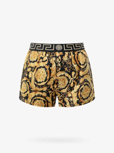 VERSACE VERSACE WOMAN SHORTS WOMAN GOLD SHORTS