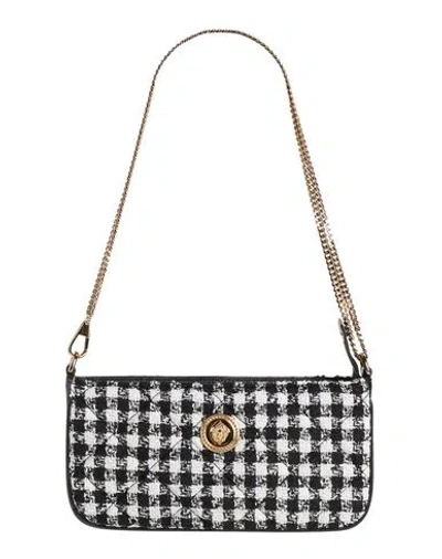 Versace Woman Shoulder Bag Black Size - Virgin Wool, Polyamide