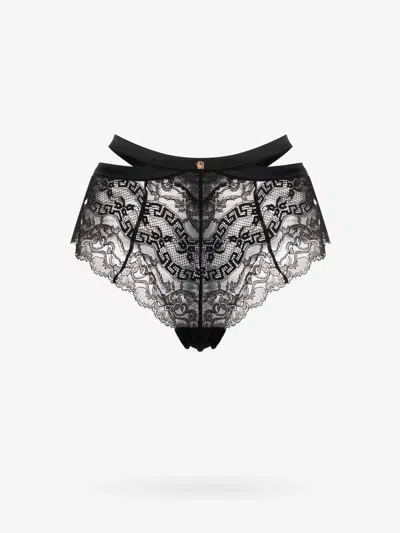 Versace Woman Slip Woman Black Underwear